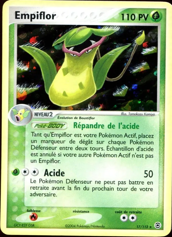 Carte Empiflor 17/112 – EX Rouge Feu & Vert Feuille