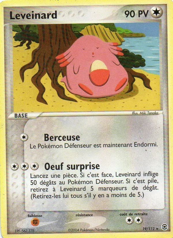 Carte Leveinard 19/112 – EX Rouge Feu & Vert Feuille