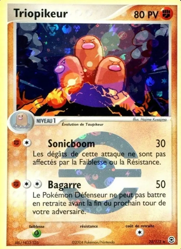 Carte Triopikeur 22/112 – EX Rouge Feu & Vert Feuille