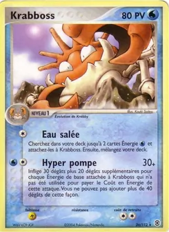 Carte Krabboss 26/112 – EX Rouge Feu & Vert Feuille