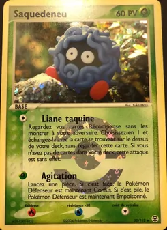 Carte Saquedeneu 30/112 – EX Rouge Feu & Vert Feuille