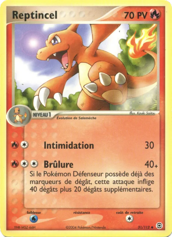 Carte Reptincel 31/112 – EX Rouge Feu & Vert Feuille