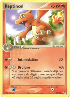 Carte Reptincel 31/112 – EX Rouge Feu & Vert Feuille