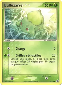Carte Bulbizarre 55/112 – EX Rouge Feu & Vert Feuille