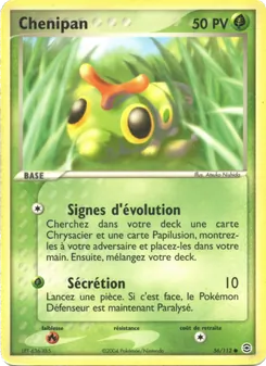 Carte Chenipan 56/112 – EX Rouge Feu & Vert Feuille