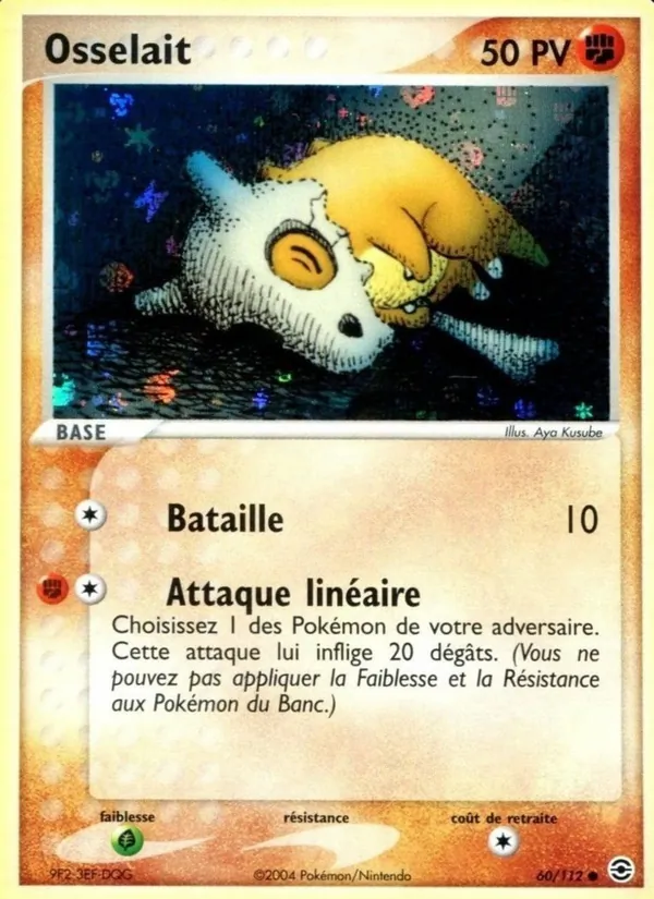 Carte Osselait 60/112 – EX Rouge Feu & Vert Feuille