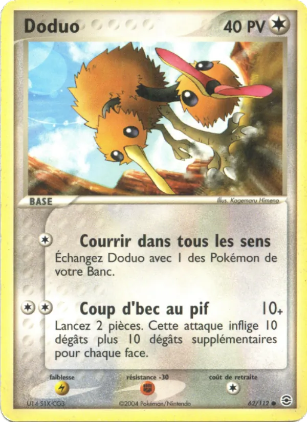 Carte Doduo 62/112 – EX Rouge Feu & Vert Feuille