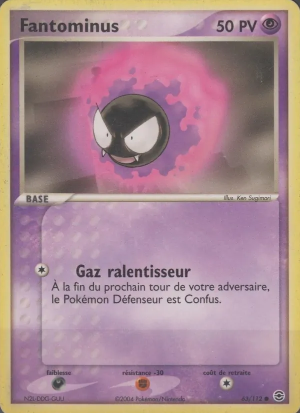 Carte Fantominus 63/112 – EX Rouge Feu & Vert Feuille
