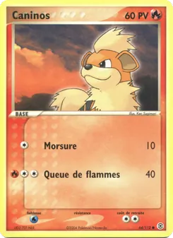 Carte Caninos 64/112 – EX Rouge Feu & Vert Feuille