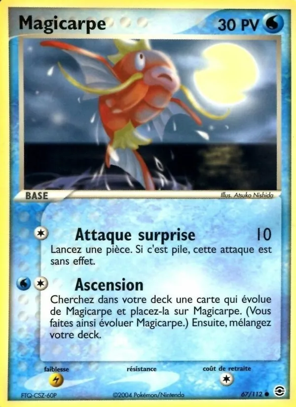 Carte Magicarpe 67/112 – EX Rouge Feu & Vert Feuille