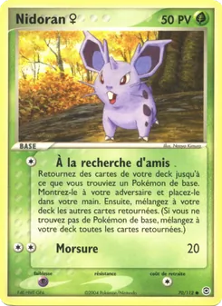 Carte Nidoran ♀ 70/112 – EX Rouge Feu & Vert Feuille