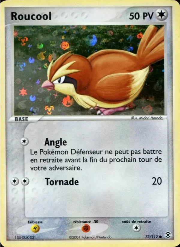 Carte Roucool 73/112 – EX Rouge Feu & Vert Feuille
