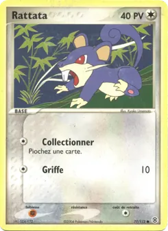Carte Rattata 77/112 – EX Rouge Feu & Vert Feuille