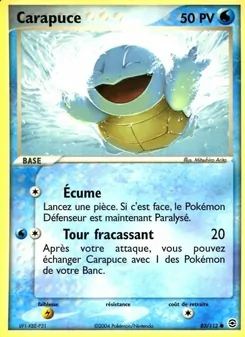 Carte Carapuce 83/112 – EX Rouge Feu & Vert Feuille