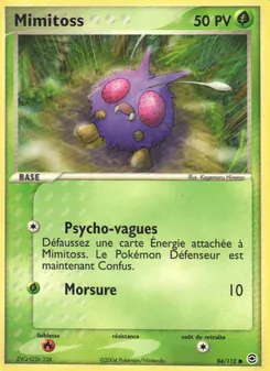 Carte Mimitoss 84/112 – EX Rouge Feu & Vert Feuille