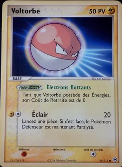 Carte Voltorbe 85/112 – EX Rouge Feu & Vert Feuille