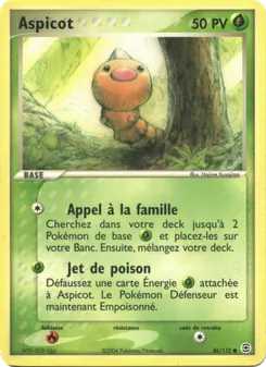 Carte Aspicot 86/112 – EX Rouge Feu & Vert Feuille