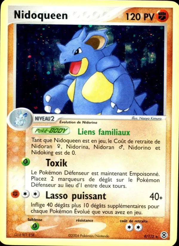 Carte Nidoqueen 9/112 – EX Rouge Feu & Vert Feuille