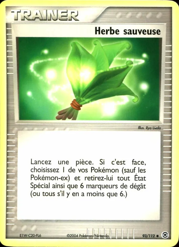 Carte Herbe sauveuse 93/112 – EX Rouge Feu & Vert Feuille