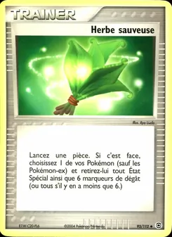 Carte Herbe sauveuse 93/112 – EX Rouge Feu & Vert Feuille