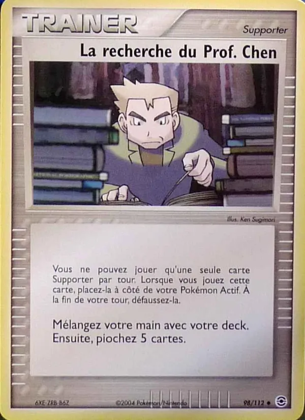 Carte La recherche du Prof. Chen 98/112 – EX Rouge Feu & Vert Feuille