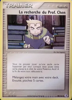 Carte La recherche du Prof. Chen 98/112 – EX Rouge Feu & Vert Feuille