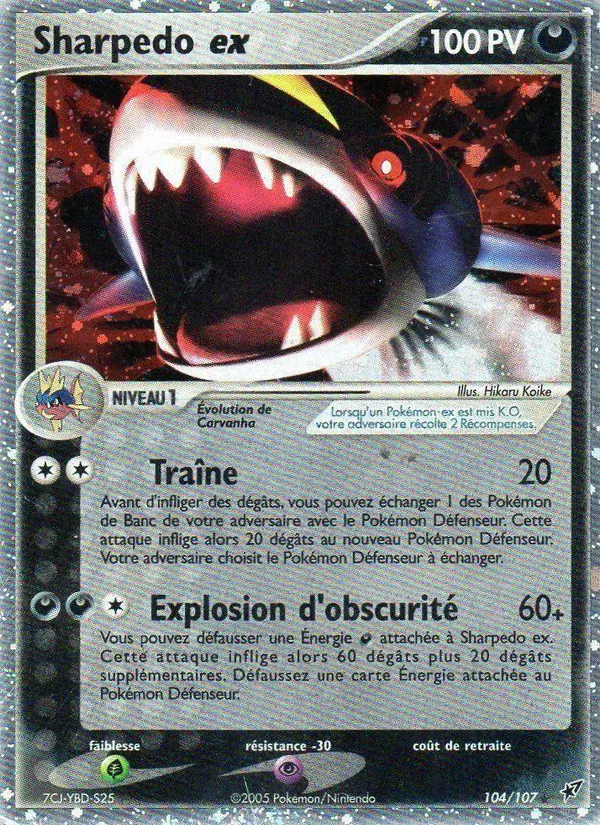 Carte Sharpedo ex 104/107 – EX Deoxys