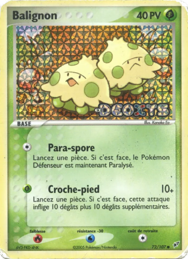 Carte Balignon 72/107 – EX Deoxys