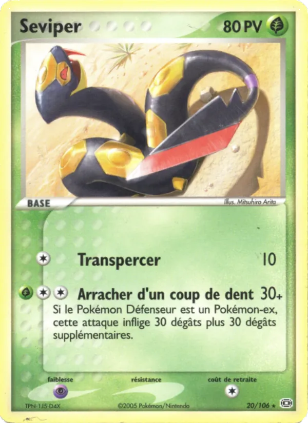 Carte Séviper 20/106 – EX Émeraude