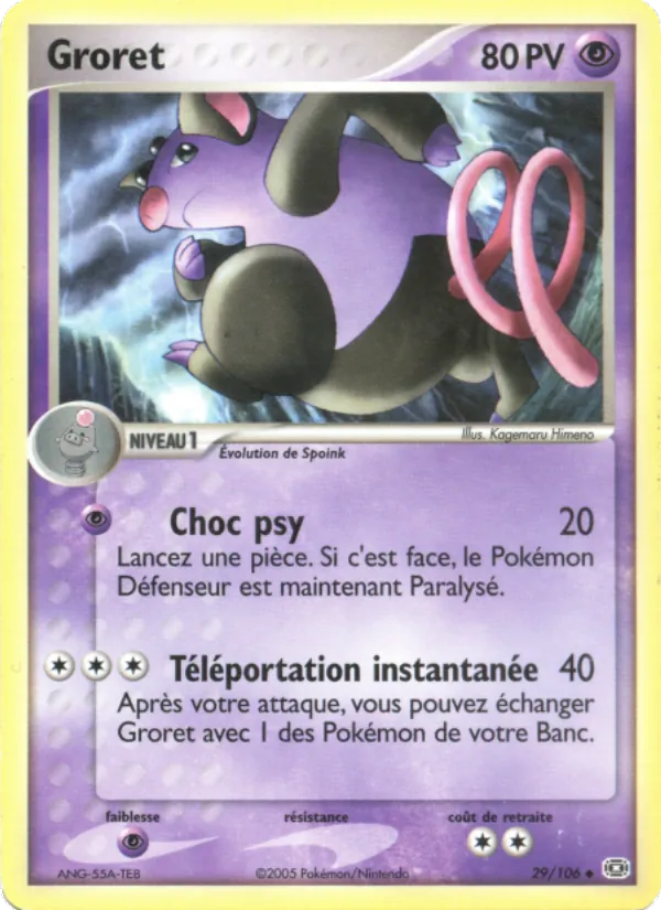 Carte Groret 29/106 – EX Émeraude