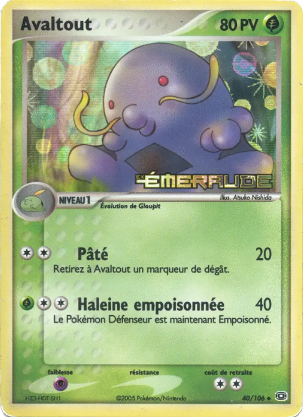 Carte Avaltout 40/106 – EX Émeraude