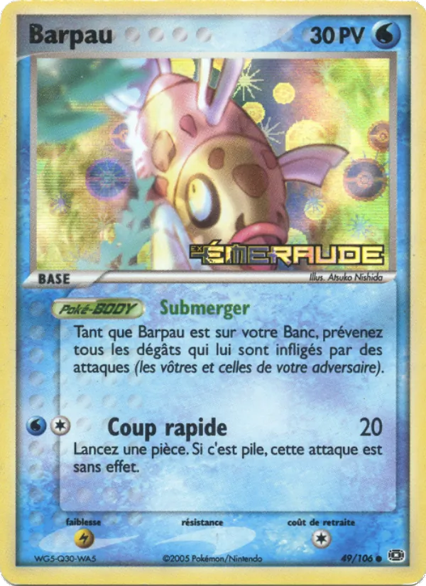Carte Barpau 49/106 – EX Émeraude
