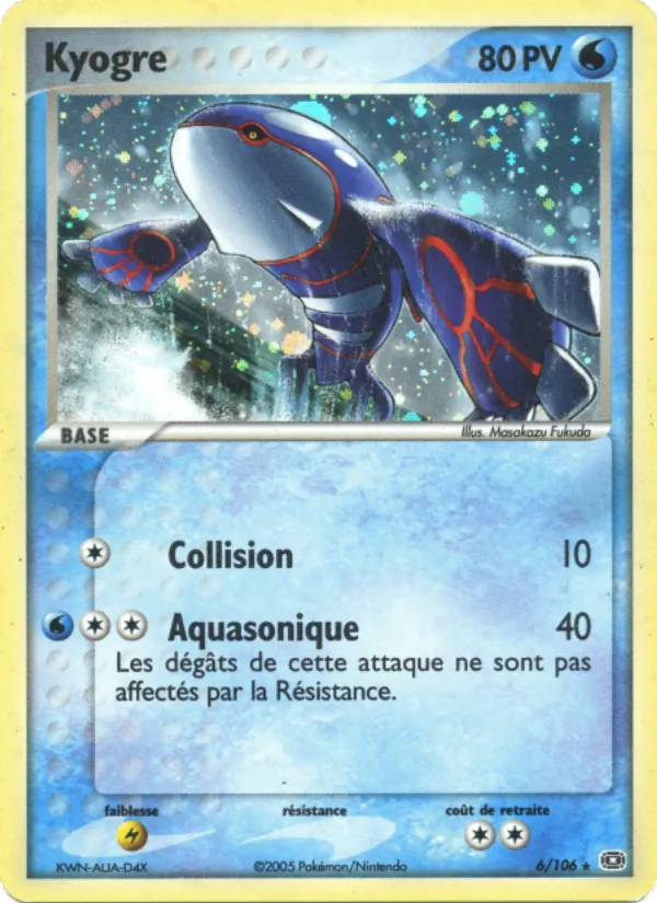 Carte Kyogre 6/106 – EX Émeraude