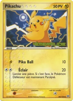 Carte Pikachu 60/106 – EX Émeraude