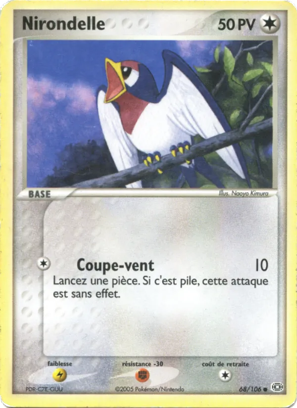 Carte Nirondelle 68/106 – EX Émeraude