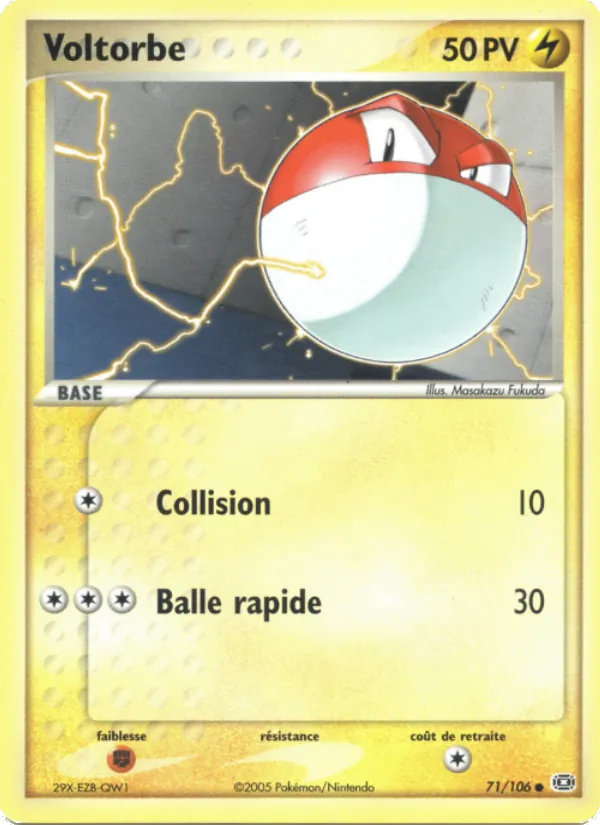 Carte Voltorbe 71/106 – EX Émeraude