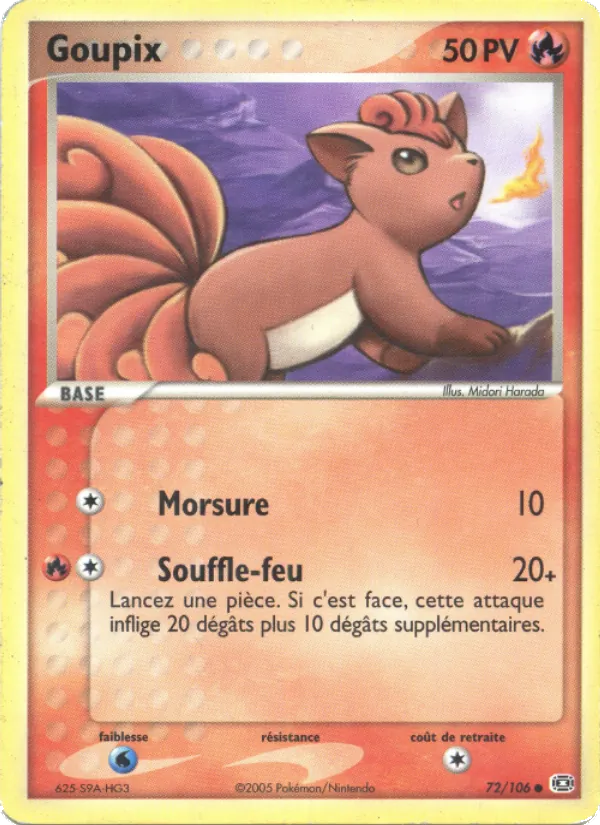 Carte Goupix 72/106 – EX Émeraude