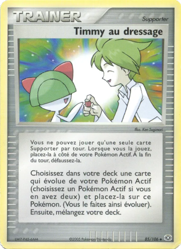 Carte Timmy au dressage 85/106 – EX Émeraude