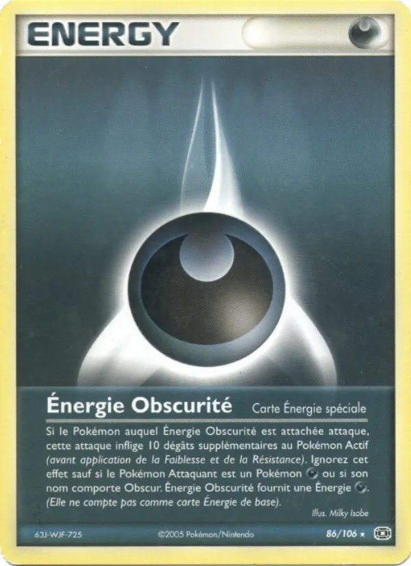 Carte Énergie Obscurité 86/106 – EX Émeraude