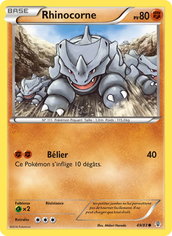 Carte Rhinocorne 49/83 – Générations