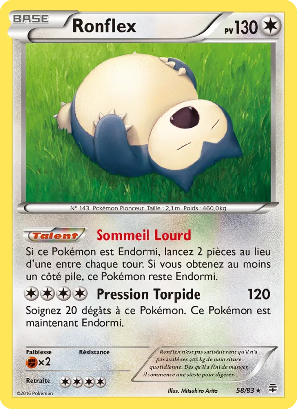 Carte Ronflex 58/83 – Générations