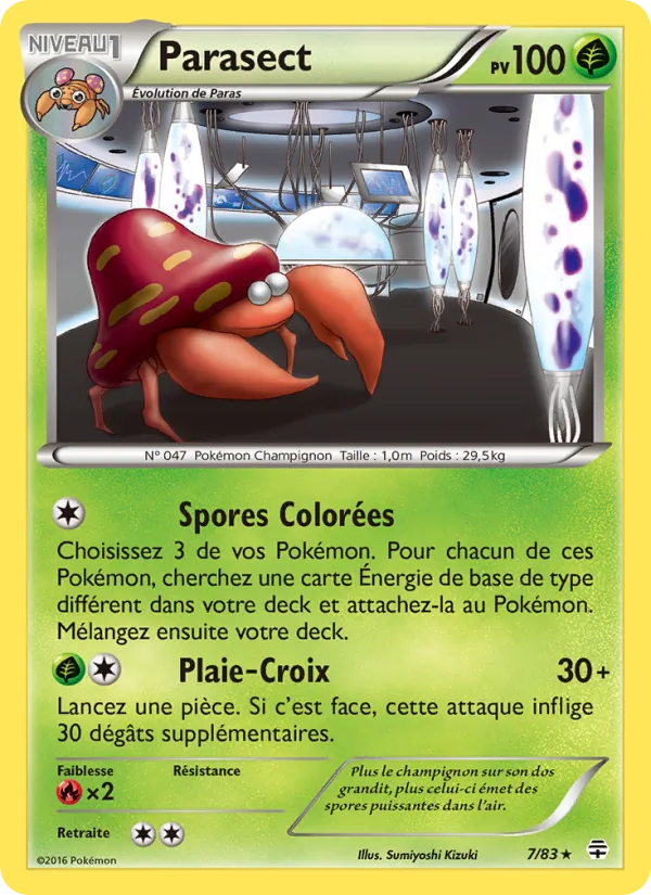 Carte Parasect 7/83 – Générations