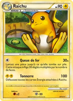 Carte Raichu 10/123 – HeartGold & SoulSilver