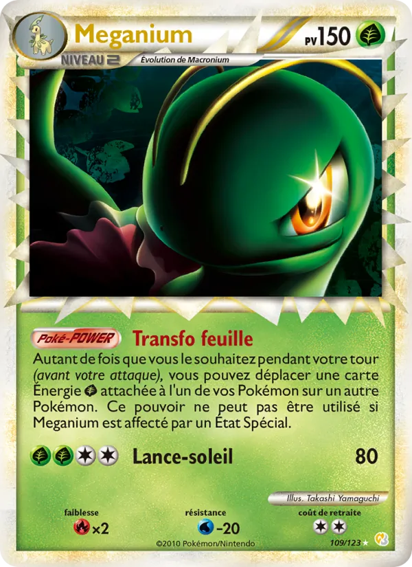 Carte Méganium 109/123 – HeartGold & SoulSilver