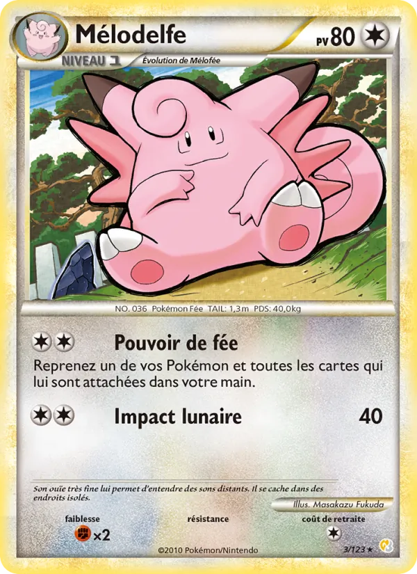 Carte Mélodelfe 3/123 – HeartGold & SoulSilver