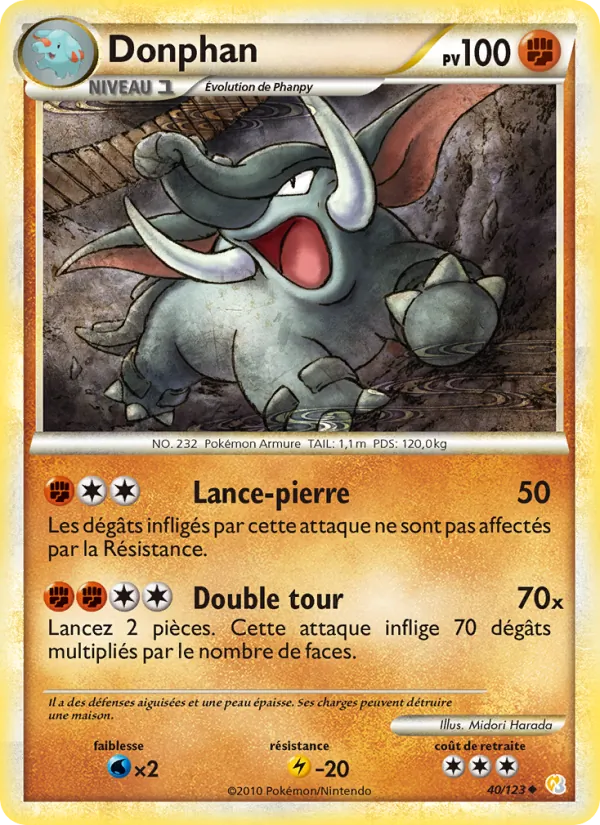 Carte Donphan 40/123 – HeartGold & SoulSilver