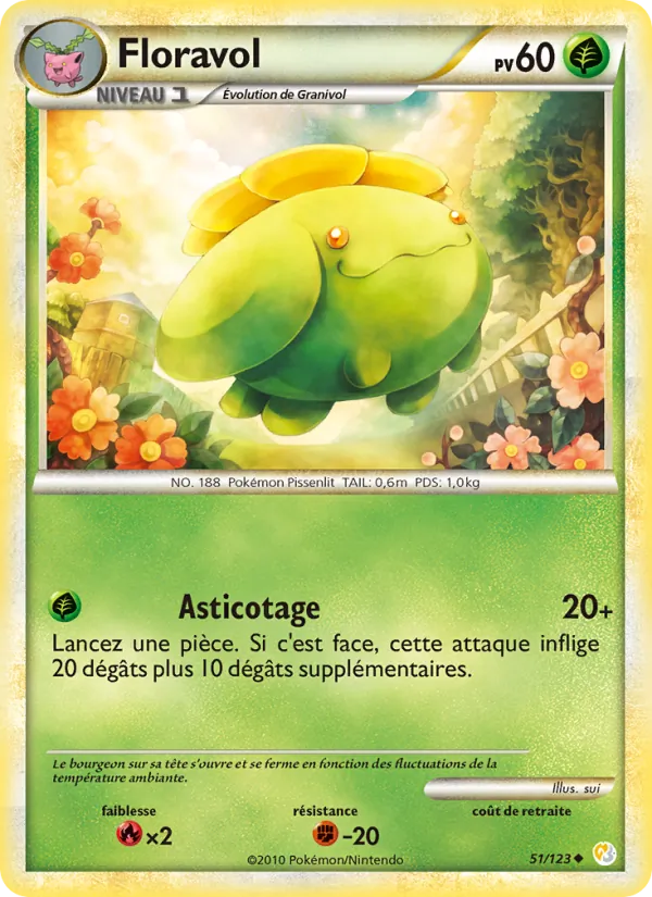 Carte Floravol 51/123 – HeartGold & SoulSilver