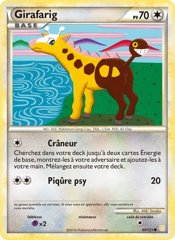 Carte Girafarig 64/123 – HeartGold & SoulSilver
