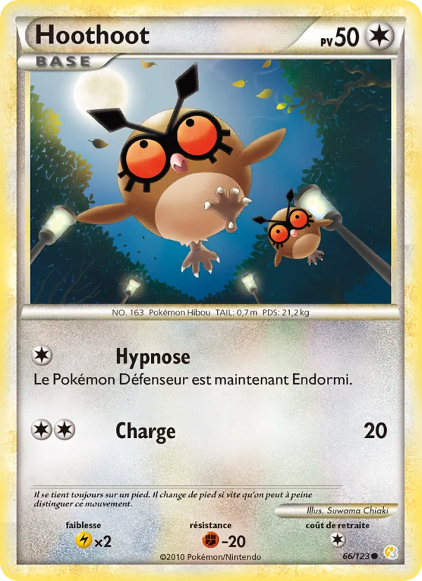 Carte Hoothoot 66/123 – HeartGold & SoulSilver