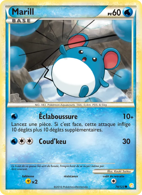 Carte Marill 74/123 – HeartGold & SoulSilver